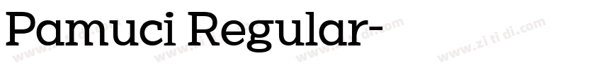 Pamuci Regular字体转换